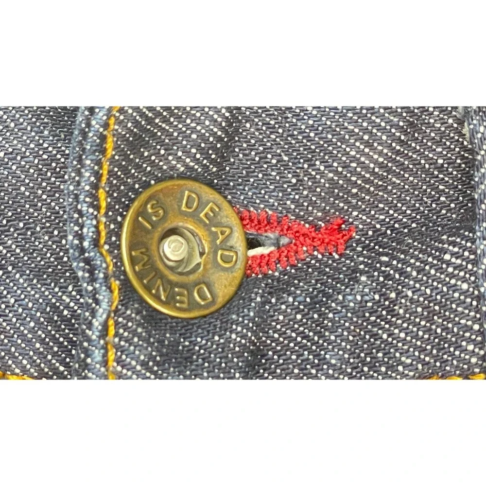 Topman Moto Slim Selvedge Button Fly Men's Denim Jeans Size 26x32